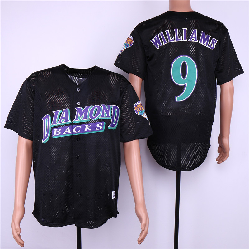 Men Arizona Diamondback 9 Williams Black MLB Jerseys